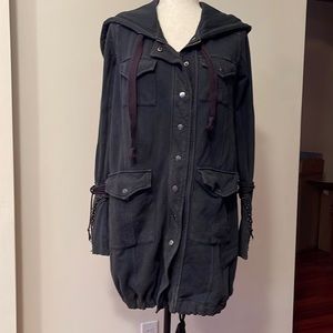 Awesome FREE PEOPLE long jacket, size XS